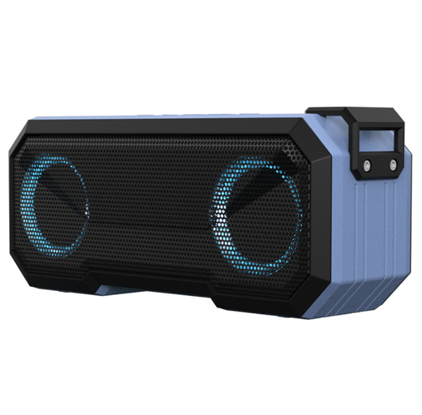 Trådløs Bluetooth-højttaler, IPX7 vandtæt og farverig lyslyd (Lyseblå)