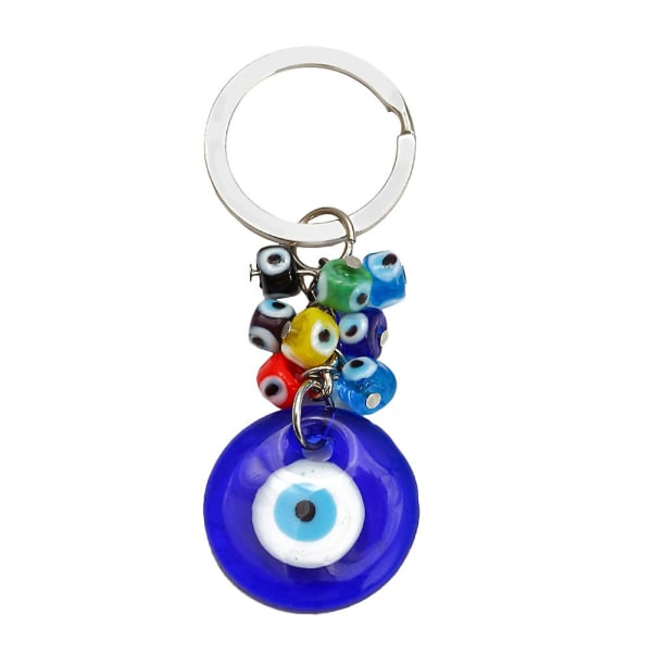 Turkiska djävulen blå ögon nyckelring hänge prydnad blå pärla nyckelring