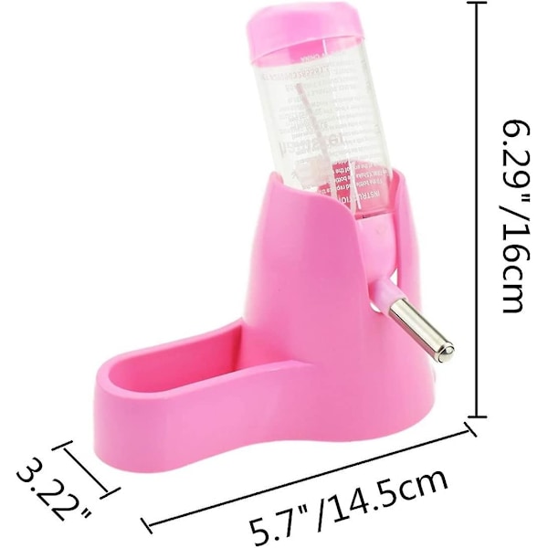 3-in-1 Hamsterin Ripustuspullo Automaattinen Juoma-annostelija Jalustalla Kääpiöhamsterille P 80Ml