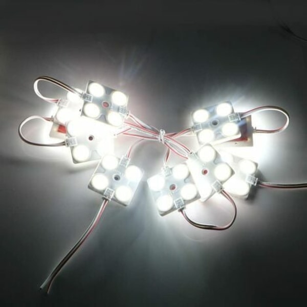 Maso Ultra Bright 40 LED Inredningsbelysningsset för Bil, Lastbil, Husbil, Husvagn, Taklampa (DC 12V, Vit (40LED)