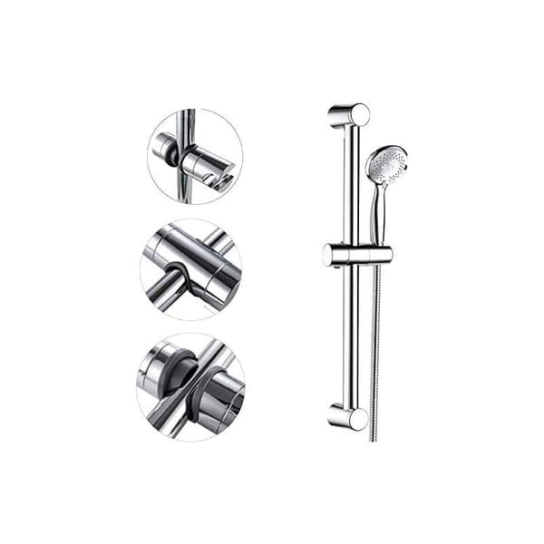 Justerbar håndbruserholder, brusehovedholder, 18-25 mm justerbar diameter, ABS krom