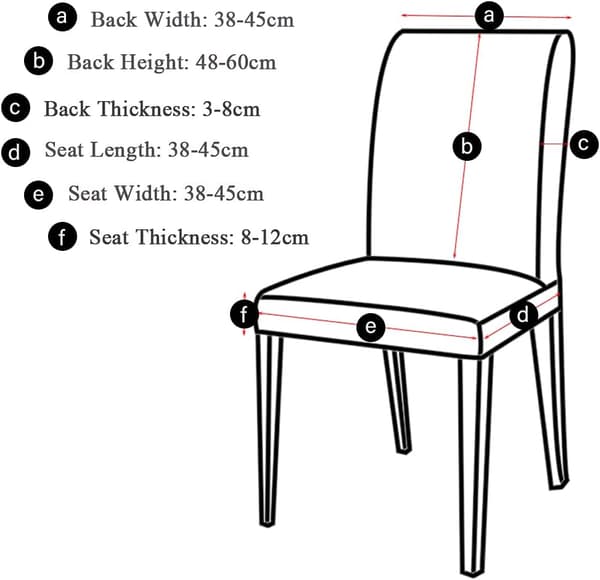 Leeyunbee 6-delt elastisk moderne stoltrekk, avtakbart