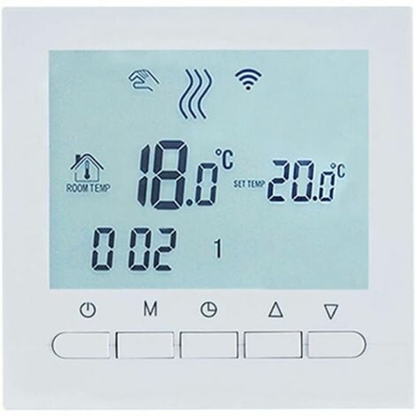 BOT-313 WiFi digital termostat för gaspannor, justerbar inomhus trådlös programmerbar rumstermostat, med LCD displ