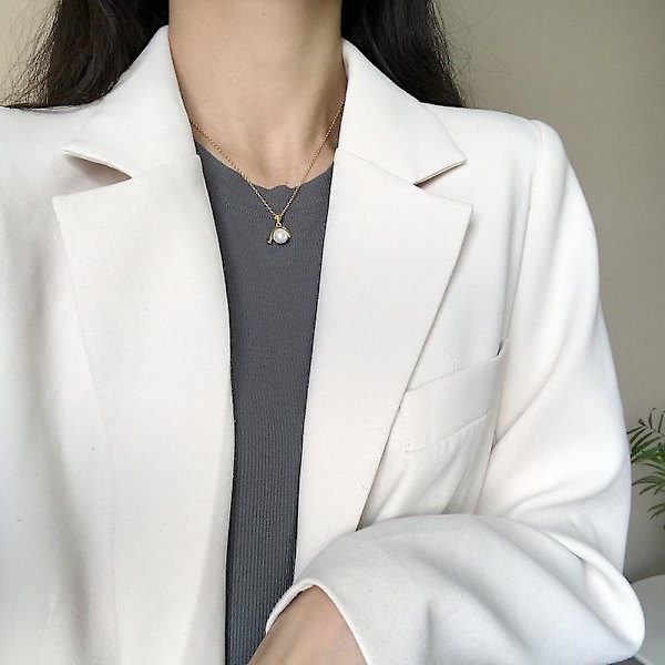 Halskæde Sølv S925 Peearl Fashion Smykker Ac7357