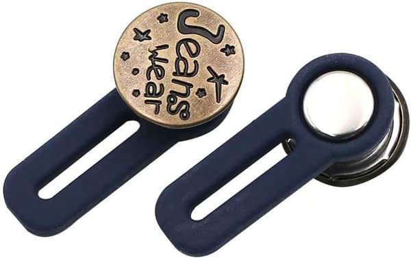 6 Stykker Elastisk Knappeutvidelse i Gummi for Jeans, Bukser