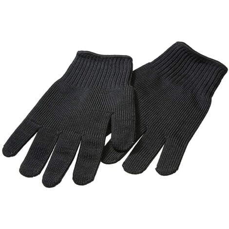 Sikkerhedshandsker til mænd i kevlar garn og rustfrit stål M Sort