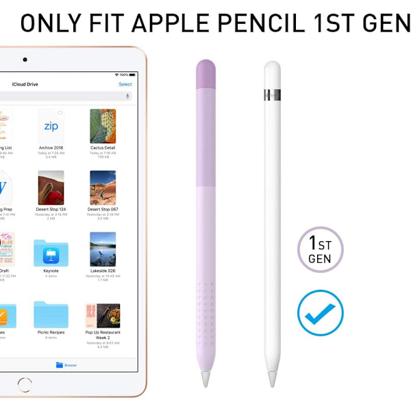 (Lavendel) Apple Pencil 1. generations etui, gradientfarve