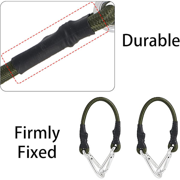 2 stk. 30 cm utendørs klatrespenn elastisk tau elastisk bånd