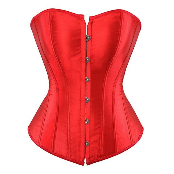 Enkel Elegant Brudekjole Bryllup Korsetter Og Bustiers Top Corselet Overbust Lingeri Korset Push Up Bustiers Til Kvinder Slankende Red 4XL