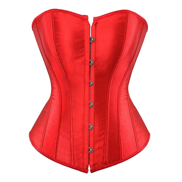 Enkel og elegant brude-bryllupskorsetter og bustiers top corselet overbust lingeri korset push up bustiers til kvinder slankende Red XXL