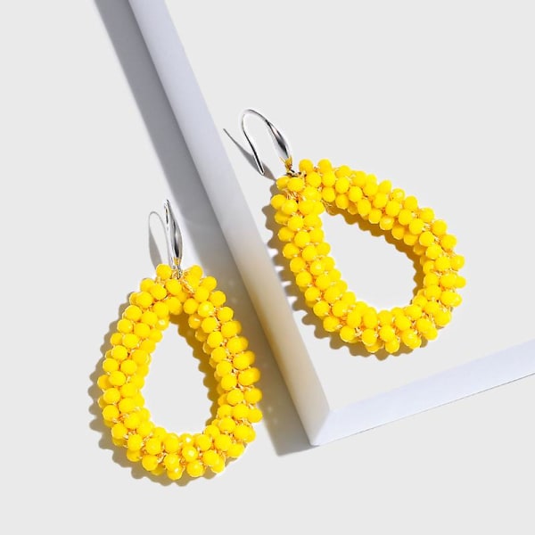 Örhängen Vintage Zircon Beads Modesmycken Ac9783 Yellow