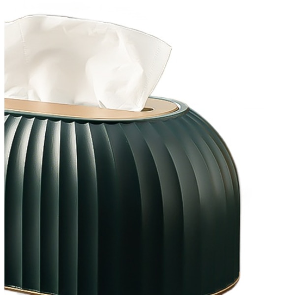 Pappershållare, papperslåda matbord soffbord förvaringslåda (lyxig ljusgrön platinaöverdrag)