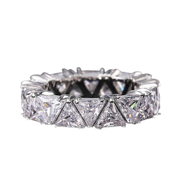Damring Fint utförande Alla match Koppar Glittrande Elegant Fingerring För Förlovning US 6