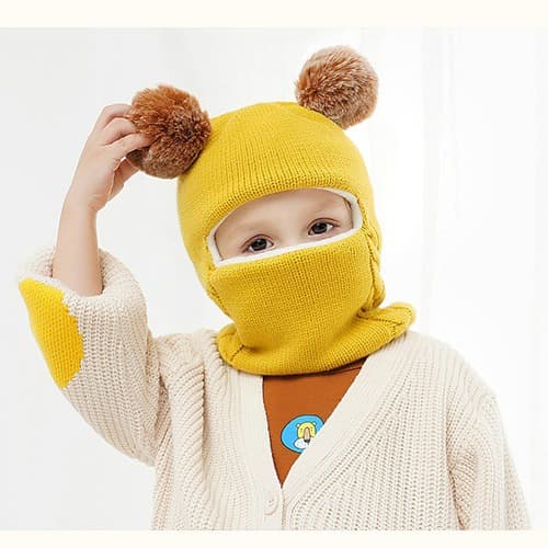 Baby Vinterlue Skjerfsett, Unisex Småbarnslue Skjerf, Kaffe