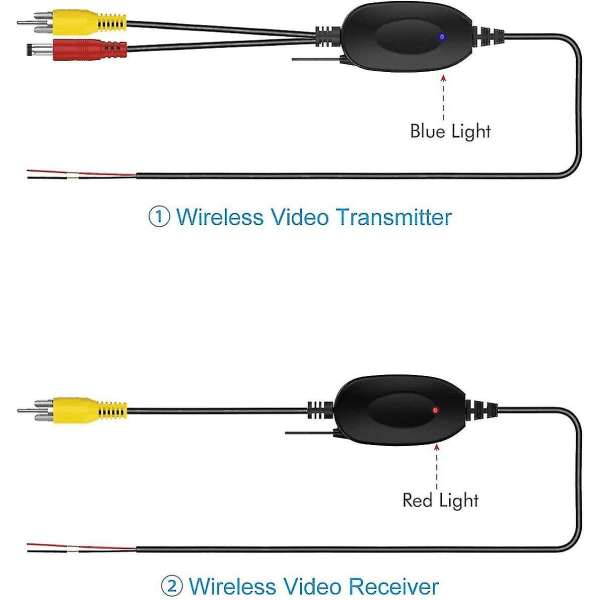 2.4ghz langaton peruutuskameran lähetin- ja vastaanotinmoduuli, 12v langaton videosiirtosarja auton peruutuskameran pysäköintijärjestelmään