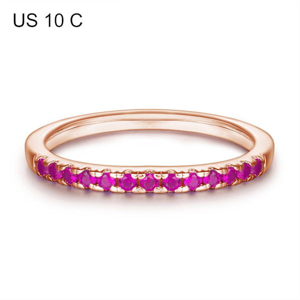 Elegant Damring i Modern Stil, Silver Effekt, Snygg Smycke för Kvinnor Rose Gold US 10 C