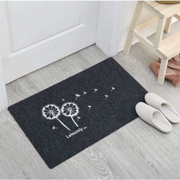 Doormat Doormat Entrance Mat Entrance Rug Dust-proof Mat Non-slip Step Mat Doormat Various Patterns 50x80cm Four-leaf clover (white dandelion printed