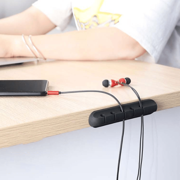 Multifunktionel 5-huls kabelarrangør USB-kabel fastgørelseshub livsværktøj