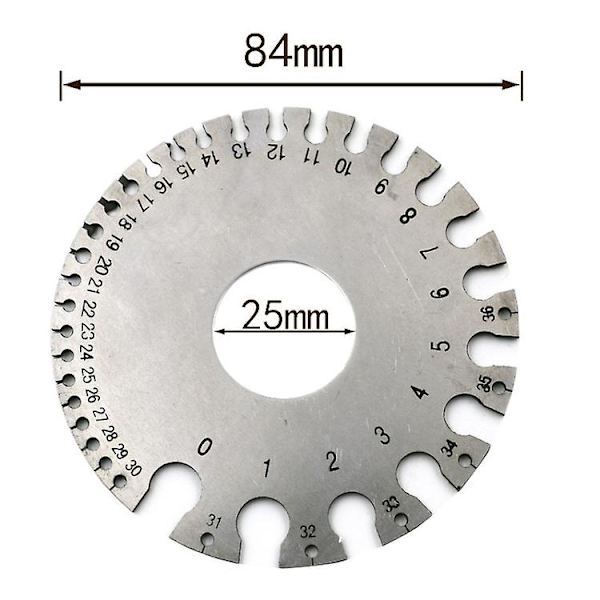 Rustfrit Stål Tråd Diameter Måler Model Svejs Inspektion Lineal Tykkelse Lineal Tråd Tråd Svejsning Måler