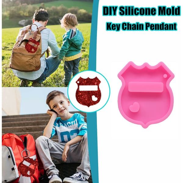 Nøglering Charms Silikoneforme Nøglering Form DIY Vedhæng Støbning Silikoneform