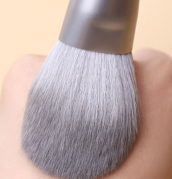 Skønhedsværktøjer 10 sølvgrå børster makeupbørster + taske,