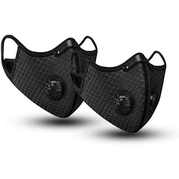 Sports håndklæde støvmasker, med aktivt kulfilter, vaskbar, genanvendelig og åndbar, egnet til udendørs aktiviteter