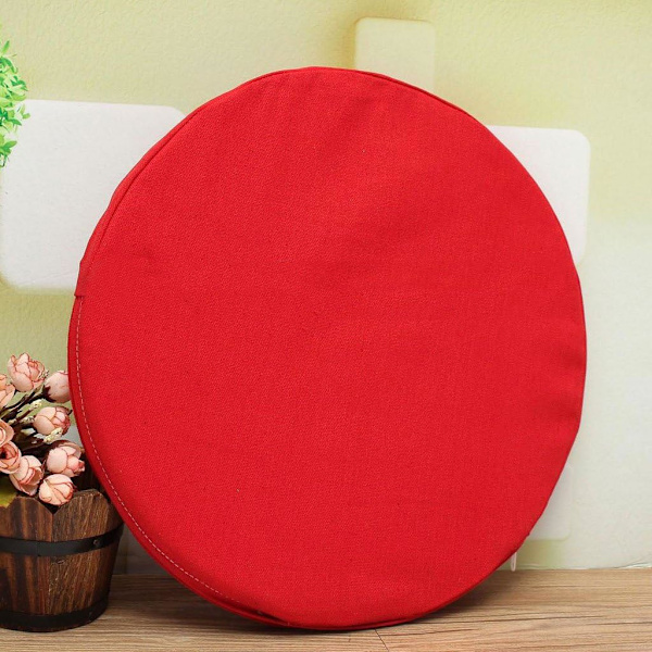 Generisk bilstol sofaseng pude runde puder sædehynder have hjem indretning (rød tykkelse 5cm diameter 38cm),