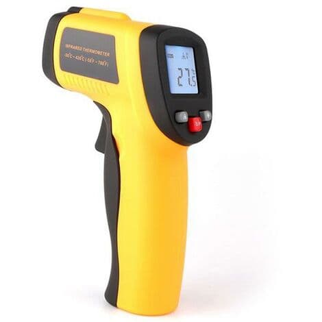 Infrarødt termometer, lasertermometer, 【Industrielt termometer】Berøringsfritt termometer (-50°C~380°C), justerbar emissivitet