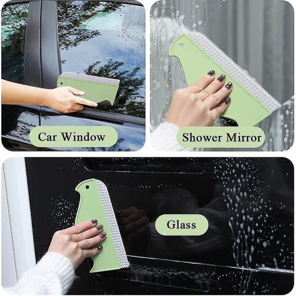 Kreativ duschskrapa, Badrumsskrapa Liten duschskrapa Silikonfönsterskrapa för badrum Kök Bilspegeltorkare (2 delar)
