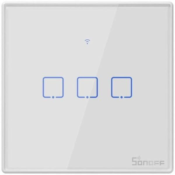 Sonoff T2 US 3C Wi-Fi älyseinäkosketuskytkin älykotiäänenohjauksella