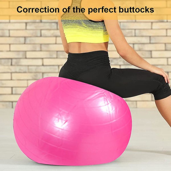 Træningsbold for balance stabilitet Fitness træning Yoga Pilates på hjemmekontoret Pink 45Cm