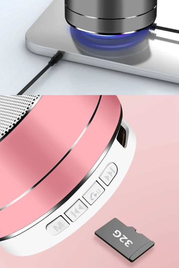 Alloy Bluetooth-højttaler, bærbar mini-højttaler (pink)