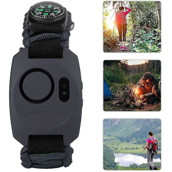 Hjälp Alarm. 130db Yttre Personligt Armband Nödalarm Med LED-belysning Och