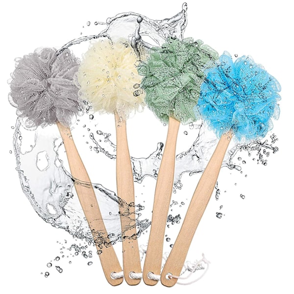 Toem Loofah Ryggskrubb för Duschen | Innehåller Bambun Kolfiber | Badsvamp | Grey