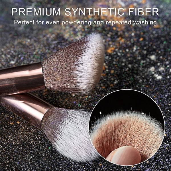 Highlighter Brush, Premium Bronzer Face Makeup Brush, Perfekt for kinnneseblanding Champagne Gold