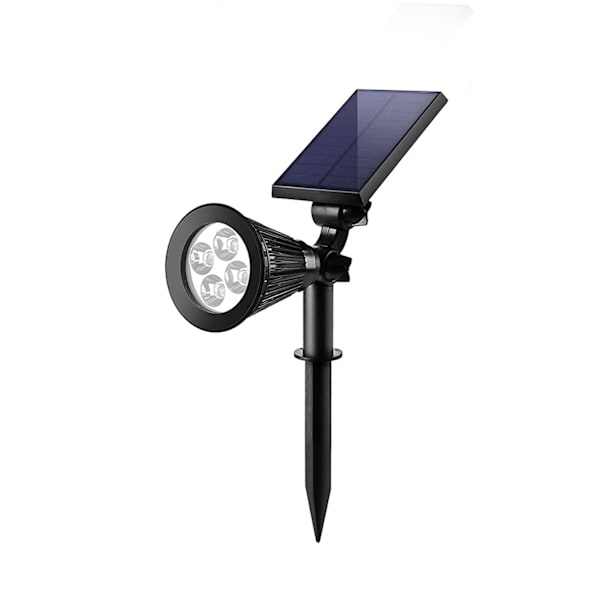 Solcellsdriven LED-belysning, 4 LED-lampor, Vattentät Utomhuslampa för Trädgård, Säkerhetsbelysning för Julgran, Staket