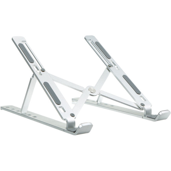 Bærbar computer stand Foldbar computer stand, aluminiumlegering, varmeafledning, ([Apple Silver] all aluminiumlegering - Foldbar bærbar computer)