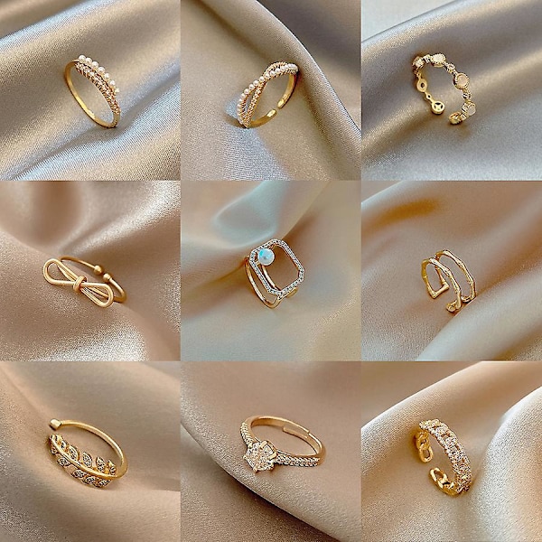 Ring med pärla, justerbar, modeaccessoar för flickor Ac3886 A58