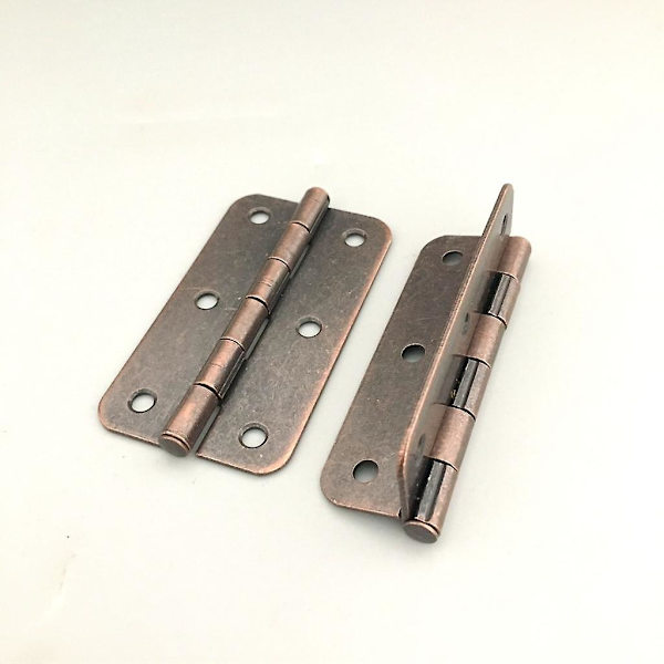 Vintage Antik Messing Mini Hængsler til Træ Møbelkasse Hardware #7