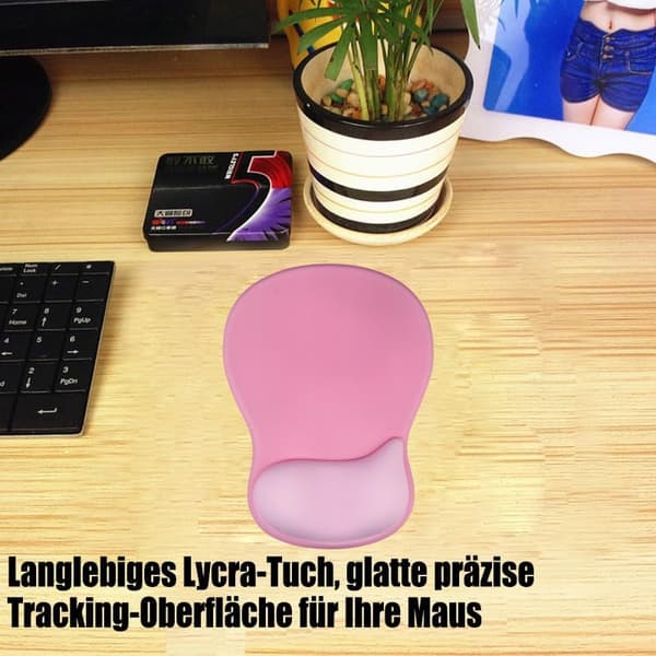 Musemåtte med håndledsstøtte, ergonomisk gel-musemåtte, gaming-musemåtte, musehåndledsstøtte med skridsikker PU-base