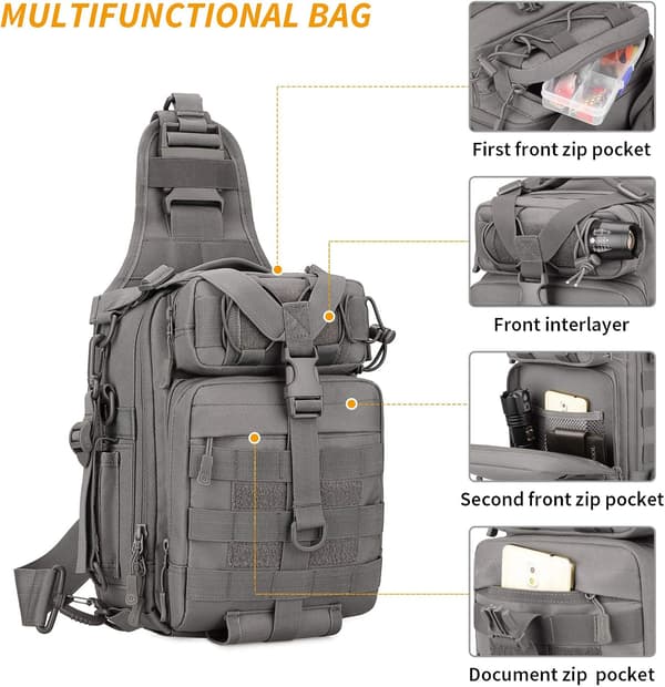 Tactical Sling -rintareppu Molle Daypack Mini-reppu Assault