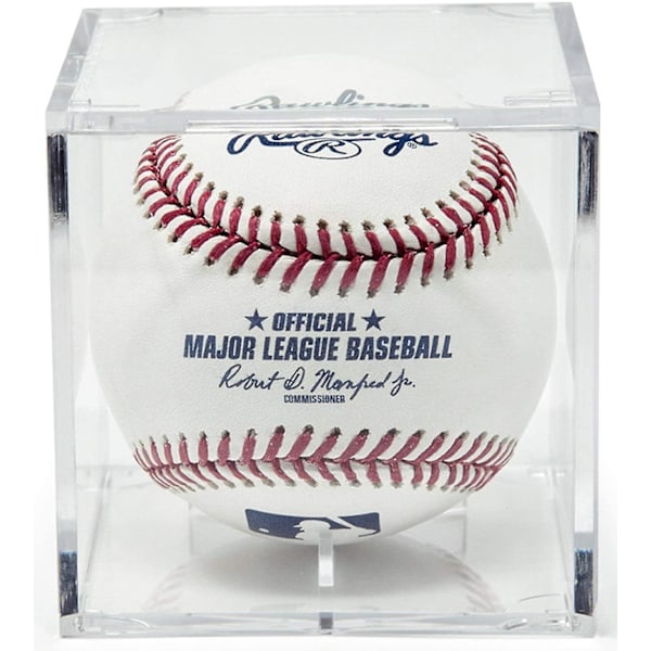 Baseboll Display Case, UV-skyddad Akryl Kub Baseballhållare Kvadratisk Klar Box Memorabilia Display Förvaring Sport Officiell Baseboll Autograf