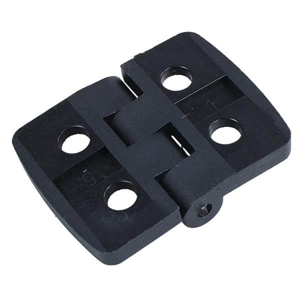10 stk. forstærkede sorte plastikdørhængsler 40 mm x 30 mm