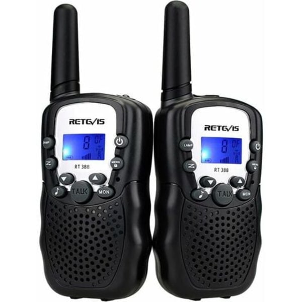 Retevis RT388 Barnwalkie Talkie, Uppladdningsbar Lång Räckvidd Leksakspresent för 3-12 Åriga Pojkar, VOX Ficklampa, för Camping,