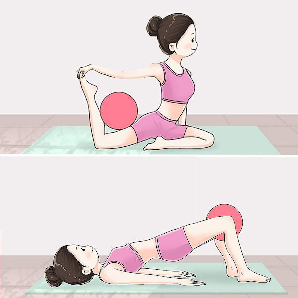 Mini Jooga- ja Pilates-pallo Stabiilisuusharjoitteluun, Kuntosali, Anti-Purskahdus ja Liukumaton Purple