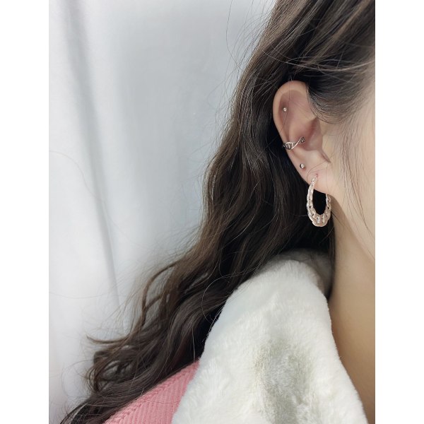 Ear Clipbeads Silver Fashion Jewelry Ac5160