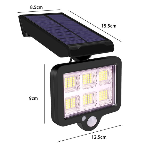 1 stk. 120OED Solcelle Bevægelsessensor Lys Udendørs Terrasse Sensor