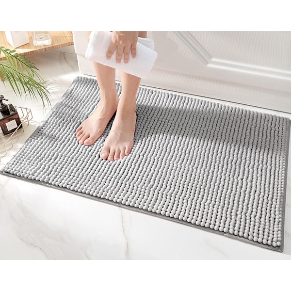 Paksunnettu chenille-lattiamatto liukastumattomalle imukykyiselle jalkamatolle, B12,