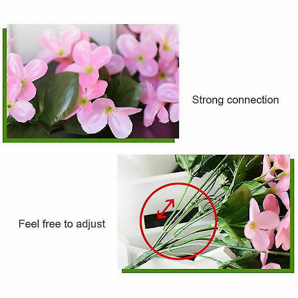 Konstgjord Vinranka Hängande Blomma Rattan Trädgård Väggdekor Pink 1PC