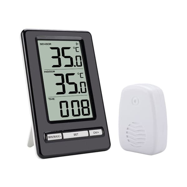 Trådlös Digital LCD Inomhus- och Utomhus Termometer Temperaturmätning